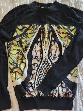 Peter Pilotto black and yellow sweater size 6 small